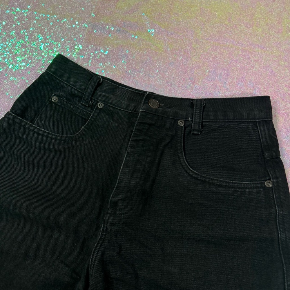 Honors Black Denim High-Waisted Mom Shorts ★彡 - Picture 2 of 6